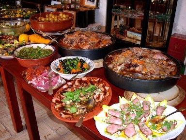 plates of food on a table